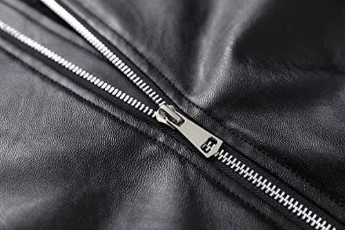 Womleys Mens Casual Slim Fit Faux Leather Bomber Jacket