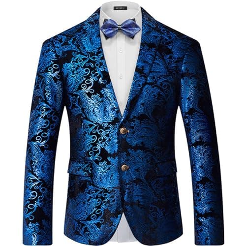 Stylish Men's Floral Suit Jacket for Dinner Party, Prom, and Wedding Tuxedo