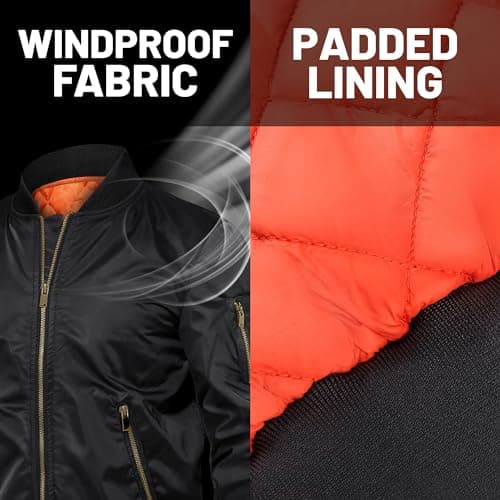 Refined Title: TACVASEN Men's Bomber Jackets - Warm Windbreaker Coats