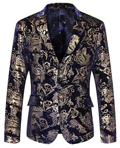 Stylish Men's Floral Suit Jacket for Dinner Party, Prom, and Wedding Tuxedo