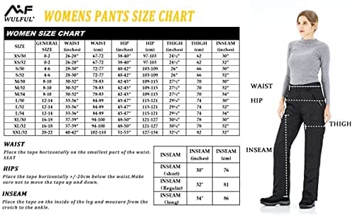 WULFUL Women's Waterproof Insulated Ski Pants