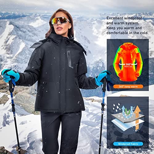 Women's Winter Waterproof Thicken Parka Snow Jacket