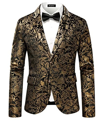 Stylish Men's Floral Suit Jacket for Dinner Party, Prom, and Wedding Tuxedo
