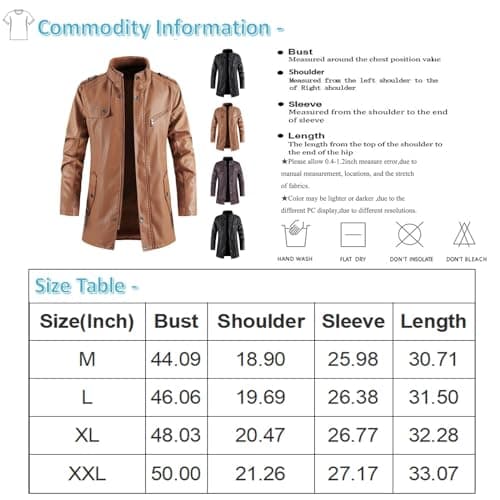 Men's Steampunk Motorcycle Faux Leather Mid-Length Jacket