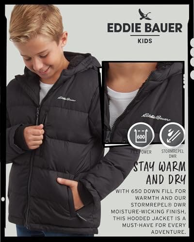 Eddie Bauer Boys' Heavyweight Quilted Down Winter Jacket - XS-XL