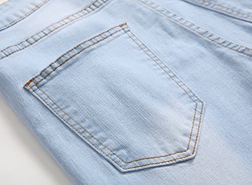 Leward Men's Blue Skinny Jeans Slim Fit Denim Pants