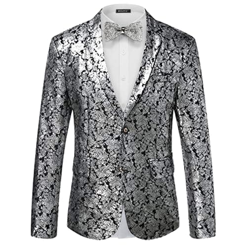 Stylish Men's Floral Suit Jacket for Dinner Party, Prom, and Wedding Tuxedo