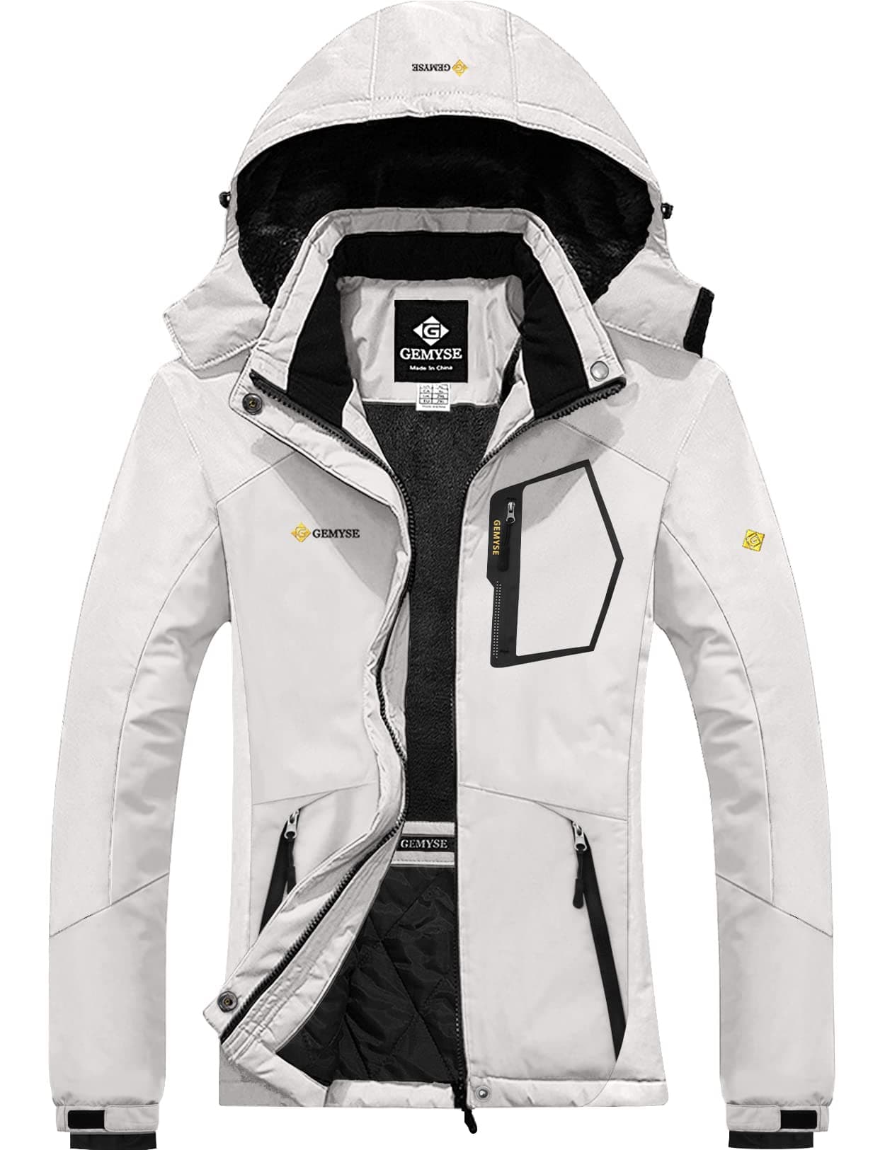 GEMYSE Women's Waterproof Ski Snow Jacket