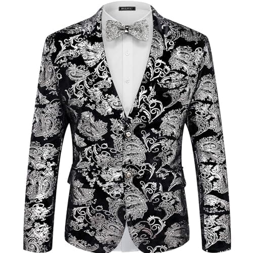 Stylish Men's Floral Suit Jacket for Dinner Party, Prom, and Wedding Tuxedo
