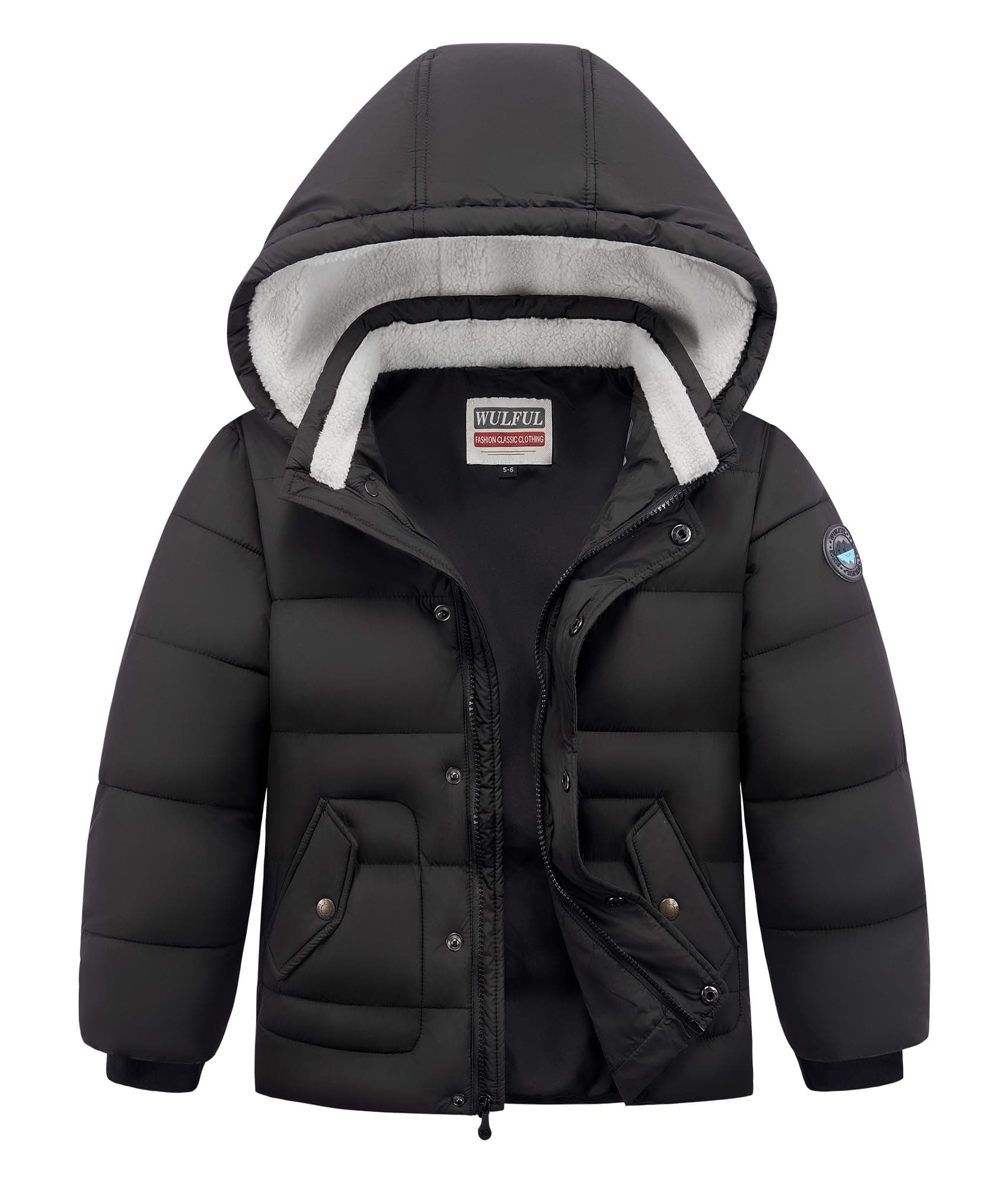 Boy's Winter Coat with Detachable Hat