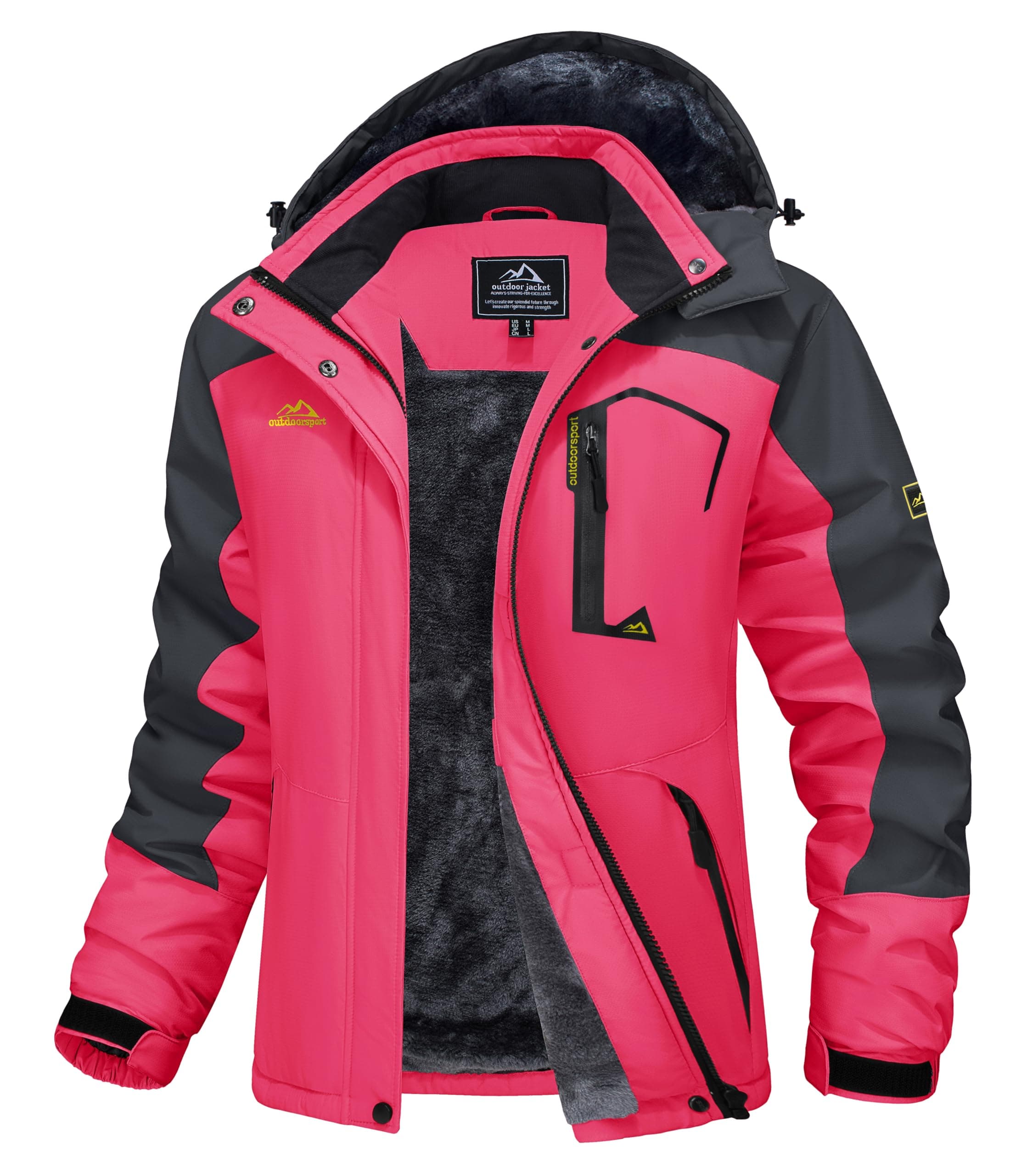 MAGCOMSEN Women's Waterproof Insulated Snow Jacket