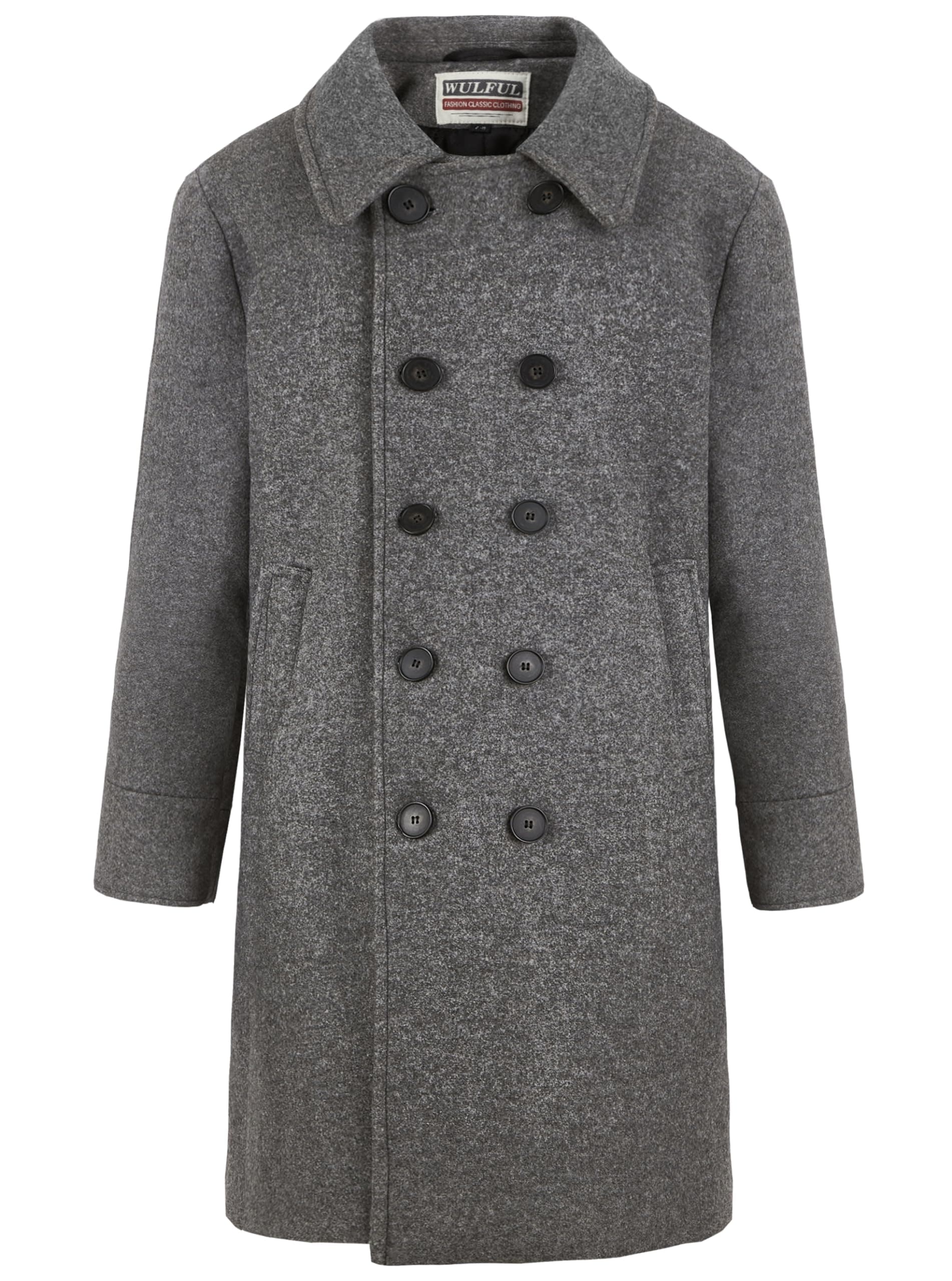 Boys Wool Trench Coat Winter Pea Coat